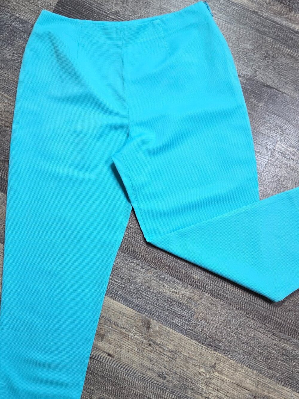 Andre Oliver Pants Aqua Blue Straight Leg Sz 12